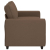 Sofa 2-osobowa, brązowa, 140 cm, tkaniną