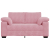 Sofa dwuosobowa, różowa, 120 cm, aksamit