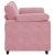 Sofa dwuosobowa, różowa, 120 cm, aksamit