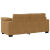 Sofa dwuosobowa, brązowa, 140 cm, aksamit