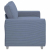 Sofa dwuosobowa, niebieska, 140 cm, tkanina sztruksowa