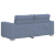 Sofa dwuosobowa, niebieska, 140 cm, tkanina sztruksowa