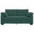 Sofa dwuosobowa, ciemnozielona, 140 cm, aksamit