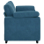 Sofa dwuosobowa, niebieska, 140 cm, aksamit