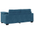 Sofa dwuosobowa, niebieska, 140 cm, aksamit