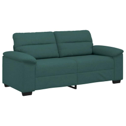 Sofa 2-osobowa, ciemnozielona, 140 cm, tkaniną