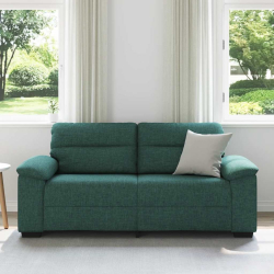 Sofa 2-osobowa, ciemnozielona, 140 cm, tkaniną