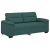 Sofa 2-osobowa, ciemnozielona, 140 cm, tkaniną