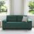 Sofa 2-osobowa, ciemnozielona, 140 cm, tkaniną