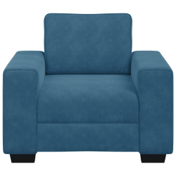 Sofa Fotel Niebieski 60 cm Aksamit