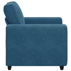 Sofa Fotel Niebieski 60 cm Aksamit