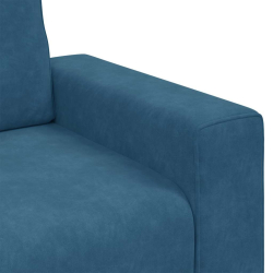 Sofa Fotel Niebieski 60 cm Aksamit