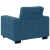 Sofa Fotel Niebieski 60 cm Aksamit