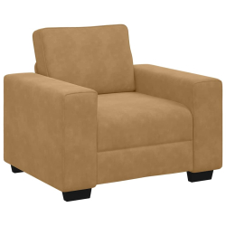 Sofa Fotel Brązowy 60 cm Aksamit