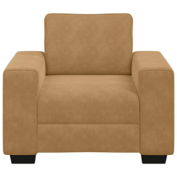 Sofa Fotel Brązowy 60 cm Aksamit