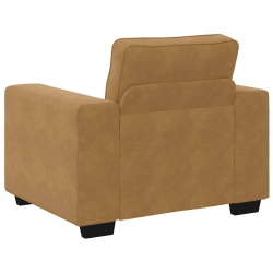 Sofa Fotel Brązowy 60 cm Aksamit