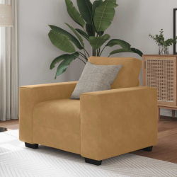 Sofa Fotel Brązowy 60 cm Aksamit