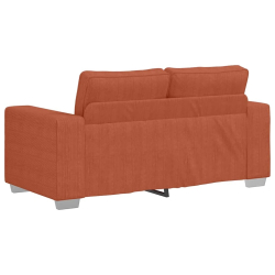 Sofa dwuosobowa czerwono-pomarańczowa 120 cm Tkanina sztruksowa