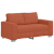 Sofa dwuosobowa czerwono-pomarańczowa 120 cm Tkanina sztruksowa
