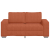 Sofa dwuosobowa czerwono-pomarańczowa 120 cm Tkanina sztruksowa