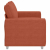Sofa dwuosobowa czerwono-pomarańczowa 120 cm Tkanina sztruksowa