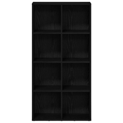 Regał biblioteczny Czarny Dąb 66x30x130 cm Drewno klejone