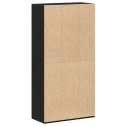 Regał biblioteczny Czarny Dąb 66x30x130 cm Drewno klejone