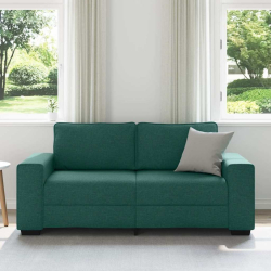 Sofa 2-osobowa, ciemnozielona, 140 cm, tkaniną