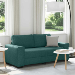 Sofa 2-osobowa, ciemnozielona, 140 cm, tkaniną