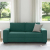 Sofa 2-osobowa, ciemnozielona, 140 cm, tkaniną