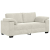 Sofa dwuosobowa, kremowa, 140 cm, aksamit
