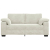 Sofa dwuosobowa, kremowa, 140 cm, aksamit