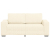 Sofa dwuosobowa, kremowa, 140 cm, tkanina sztruksowa