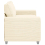 Sofa dwuosobowa, kremowa, 140 cm, tkanina sztruksowa