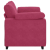 Sofa dwuosobowa, wino czerwone, 120 cm, aksamit