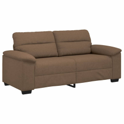 Sofa 2-osobowa, brązowa, 140 cm, tkaniną