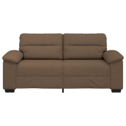 Sofa 2-osobowa, brązowa, 140 cm, tkaniną