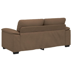 Sofa 2-osobowa, brązowa, 140 cm, tkaniną