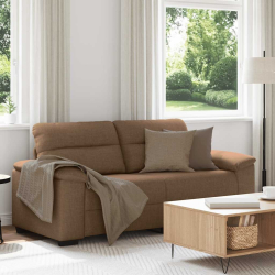 Sofa 2-osobowa, brązowa, 140 cm, tkaniną