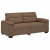 Sofa 2-osobowa, brązowa, 140 cm, tkaniną