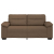 Sofa 2-osobowa, brązowa, 140 cm, tkaniną