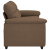 Sofa 2-osobowa, brązowa, 140 cm, tkaniną