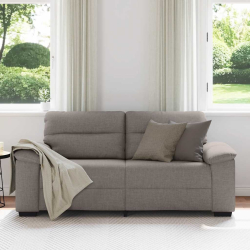 Sofa 2-osobowa, kolor taupe, 140 cm, tkaniną