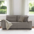Sofa 2-osobowa, kolor taupe, 140 cm, tkaniną