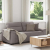 Sofa 2-osobowa, kolor taupe, 140 cm, tkaniną