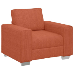 Sofa Fotel Czerwony Pomarańczowy 60 cm Tkanina Kordowa