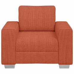 Sofa Fotel Czerwony Pomarańczowy 60 cm Tkanina Kordowa