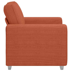 Sofa Fotel Czerwony Pomarańczowy 60 cm Tkanina Kordowa