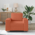 Sofa Fotel Czerwony Pomarańczowy 60 cm Tkanina Kordowa