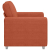 Sofa Fotel Czerwony Pomarańczowy 60 cm Tkanina Kordowa